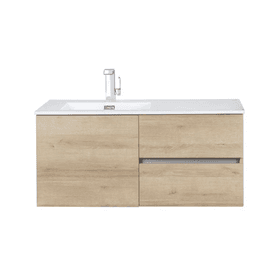 Cutler Kitchen & Bath Beachwood Collection ORGANIC 42 inch Wall Mount Modern Bathroom Vanity FV BW ORGANIC42