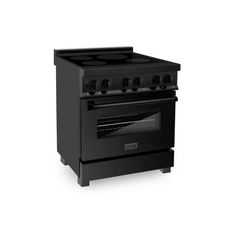 ZLINE Induction Range with 4 Element Stove and Electric Oven - Black Stainless Steel